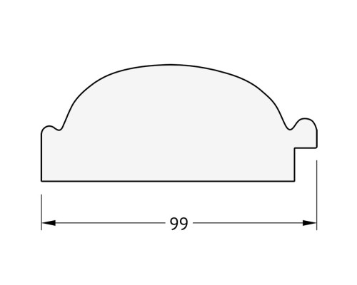 Зеркало Evoform Exclusive 89х59 BY 3415 с фацетом в багетной раме - Византия золото 99 мм