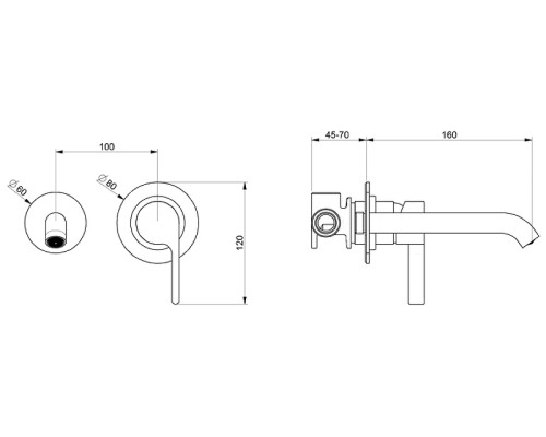 Смеситель для раковины Webert DoReMi DR830606345 Никель