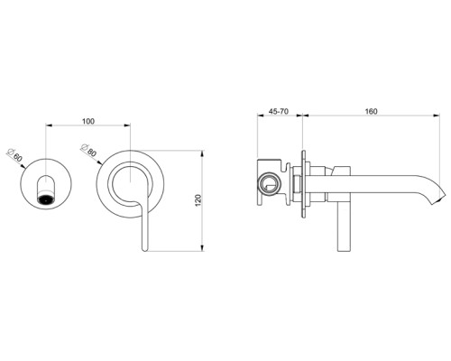 Смеситель для раковины Webert DoReMi DR830606345 Никель