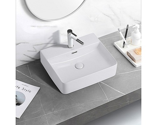 Раковина накладная ABBER Rechteck AC2203 белая