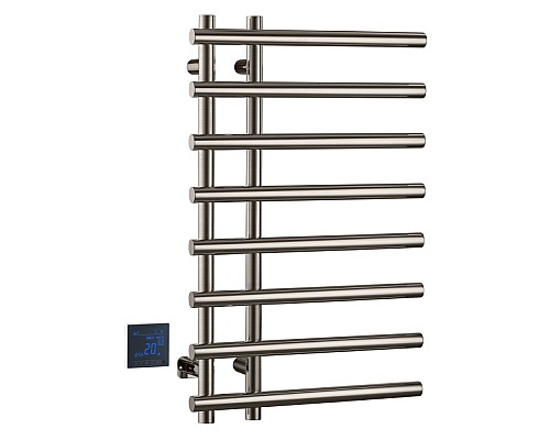 Полотенцесушитель электрический круглый сухой NIKEL BRUSH