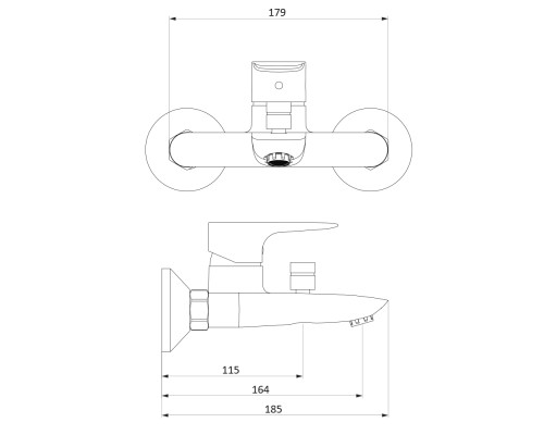 Смеситель для ванны и душа Damixa Origin Evo 781000000
