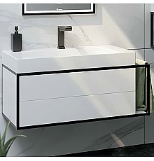 Тумба под раковину Clarberg Logic 100 L LOG0110L подвесная Белая