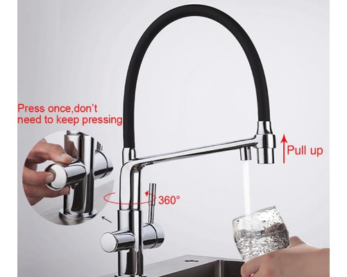 Смеситель для кухни Gappo G4398-7 Хром Черный