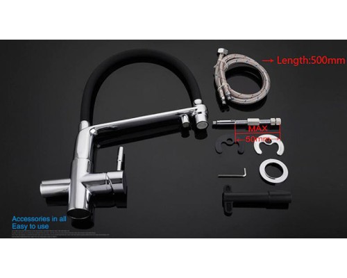 Смеситель для кухни Gappo G4398-7 Хром Черный