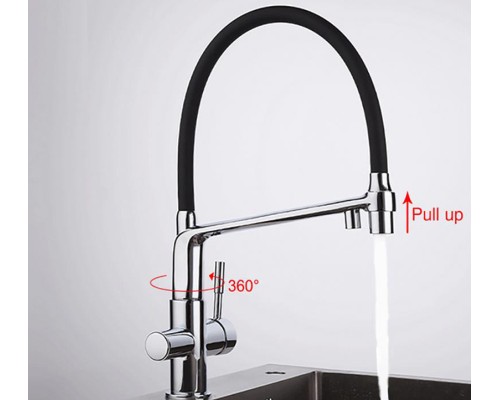 Смеситель для кухни Gappo G4398-7 Хром Черный