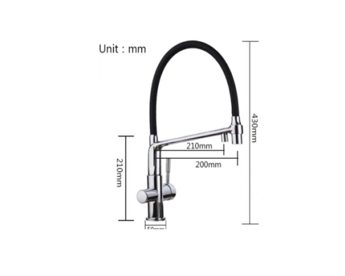 Смеситель для кухни Gappo G4398-7 Хром Черный