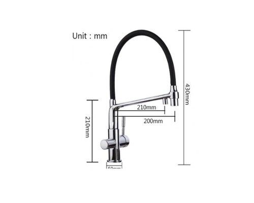 Смеситель для кухни Gappo G4398-7 Хром Черный