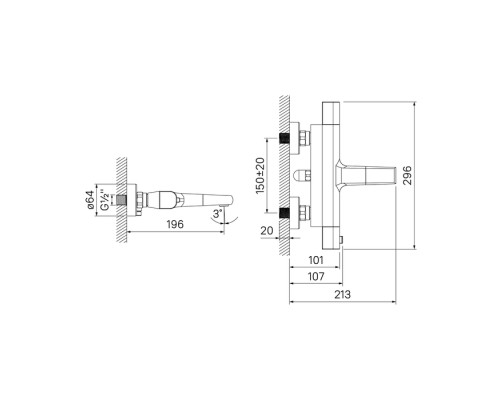 Смеситель для ванны IDDIS Uniterm UNISB02i74WA