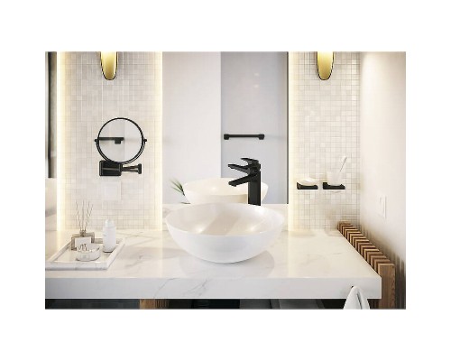 Косметическое зеркало Hansgrohe AddStoris с увеличением Черное матовое