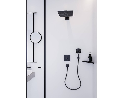 Косметическое зеркало Hansgrohe AddStoris с увеличением Черное матовое