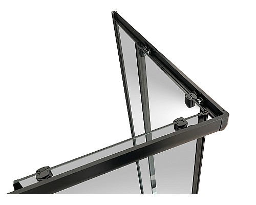 Душевой уголок Royal Bath HPD 100х100 RB100HPD-C-BL профиль Черный стекло матовое