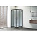 Душевой уголок Royal Bath HPD 100х100 RB100HPD-C-BL профиль Черный стекло матовое