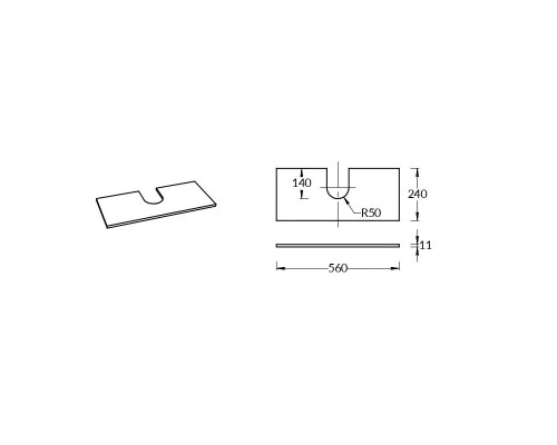 Изделие Kerama Marazzi декоративное CONO Onice бежевый (задняя стенка) COb.SG567602R\56