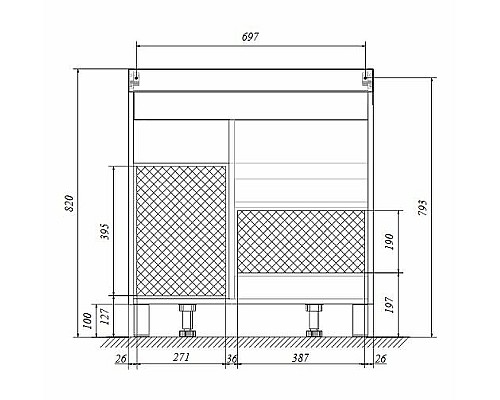 Тумба под раковину 1MarKa Cube 75Н У79532 Белый глянец
