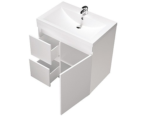 Тумба под раковину 1MarKa Cube 75Н У79532 Белый глянец