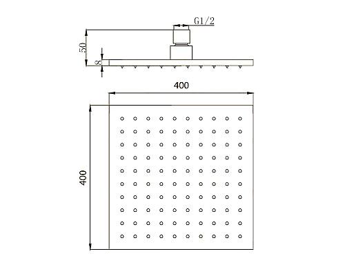 Верхний душ Migliore Palermo 29683 Золото