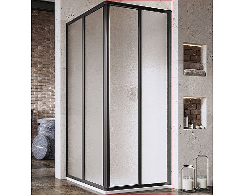 Душевая дверь Ravak Supernova SRV2-80 195 S 14V403O2ZG профиль Черный стекло Grape