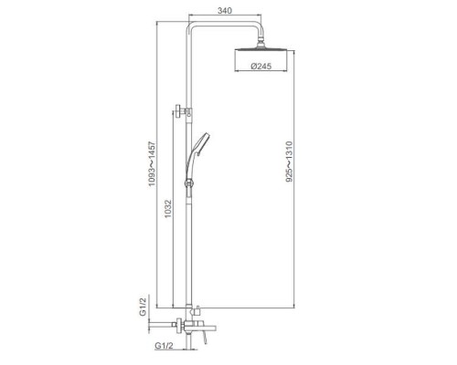 Душевая система Gappo G99-30 G2499-30 Сатин