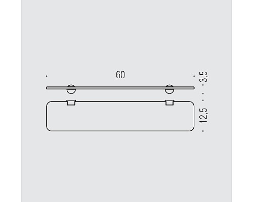 Стеклянная полка Colombo Design Plus W4916 Белый, Хром Стеклянная полка Colombo Design Plus W4916 Белый, Хром