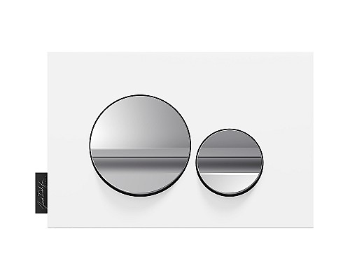 Клавиша смыва Jacob Delafon E20859-CP-MWH Хром глянцевый Белая матовая