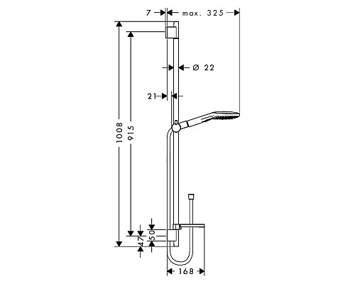 Душевой гарнитур Hansgrohe Raindance Select E 120 26621000