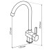 Смеситель для кухни Aquaton Лиам Песочный