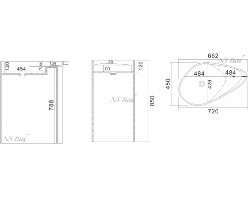 Раковина из искусственного камня NSBath матовая