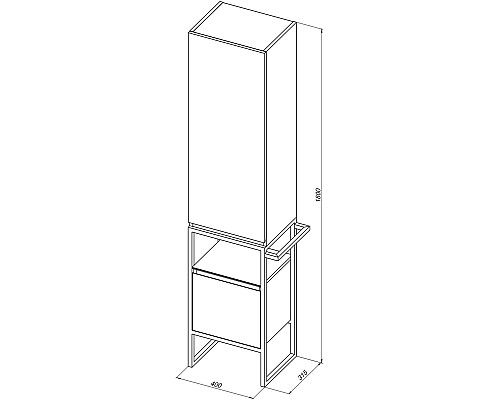 Шкаф пенал Allen Brau Priority 40 L 1.31006.WM Белый матовый