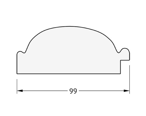 Зеркало Evoform Exclusive 89х59 BY 3415 с фацетом в багетной раме - Византия золото 99 мм