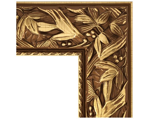 Зеркало Evoform Exclusive 89х59 BY 3415 с фацетом в багетной раме - Византия золото 99 мм