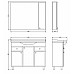 Зеркало со шкафом Comforty Сочи 85 00003132119 Белый глянец