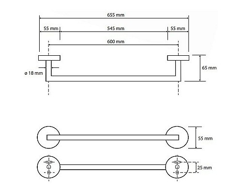 Полотенцедержатель Bemeta Amber 155204042 Медное золото матовое
