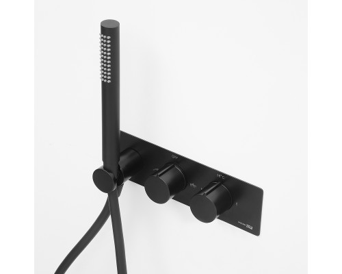 Смеситель для душа WasserKRAFT Elbe 7488 Thermo с термостатом Черный