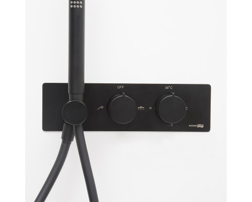 Смеситель для душа WasserKRAFT Elbe 7488 Thermo с термостатом Черный