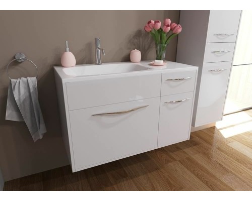 Тумба с раковиной Эстет Barcelona 90 L ФР-00003593 подвесная Белая