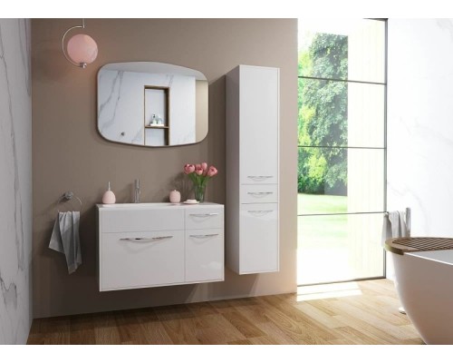 Тумба с раковиной Эстет Barcelona 90 L ФР-00003593 подвесная Белая