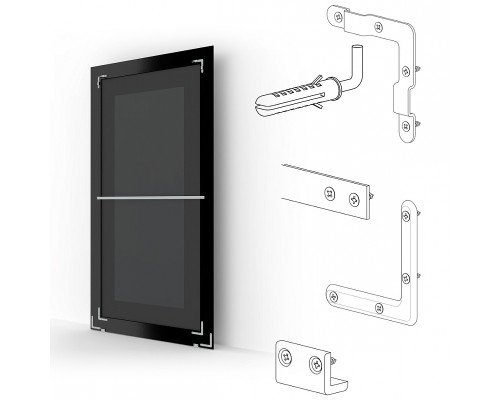 Зеркало Evoform Exclusive-G Floor 207х117 BY 6380 с гравировкой в багетной раме - Состаренное дерево с орнаментом 120 мм