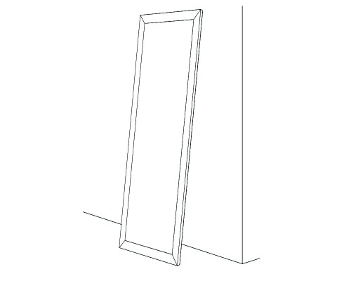 Зеркало Evoform Definite Floor 197х78 BY 6002 в багетной раме - Серебряный дождь 70 мм