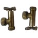ВЕНТИЛЬ ЗАПОРНЫЙ УГЛОВОЙ КРЕСТ 3/4" x 1" г/г ZZ-4706 бронзовый (НЕ ИСПОЛЬЗ)