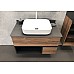 Тумба с раковиной Comforty Штутгарт 90 00-00002868 подвесная Дуб темно-коричневый Черная матовая