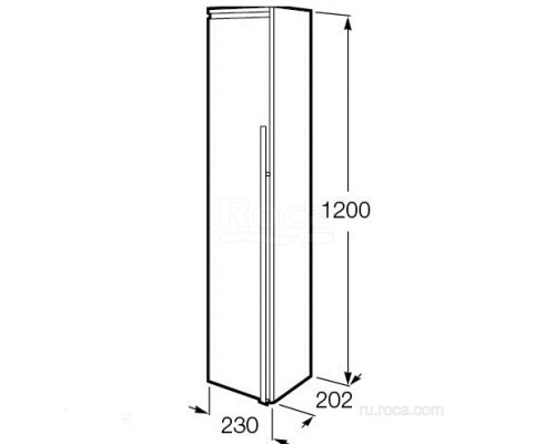 Шкаф - колонна Roca Aneto белый левый 857431806