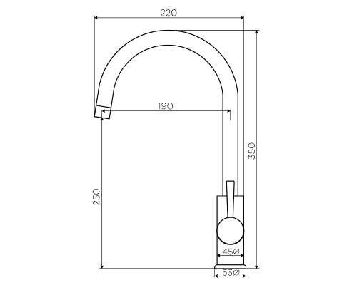 Смеситель для кухни Dorff Logic D3000000 Хром