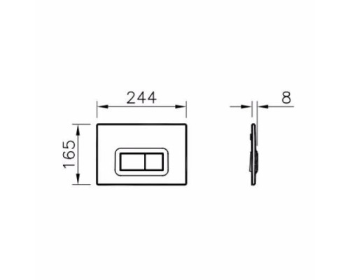 Клавиша смыва VitrA 740-0680 хром