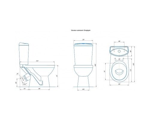 Унитаз компакт Rosa Комфорт 4620008192789 Белый с бачком и сиденьем