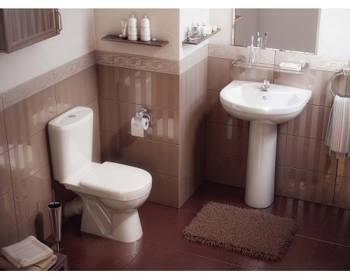 Унитаз компакт Rosa Комфорт 4620008192789 Белый с бачком и сиденьем