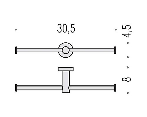 Держатель туалетной бумаги Colombo Design Plus W4990.NM двойной Черный матовый