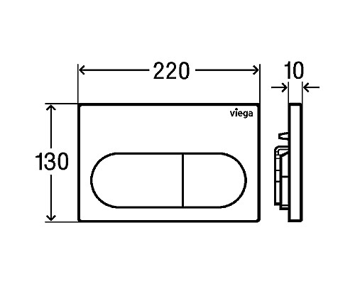 Клавиша смыва Viega Prevista Visign for Life 8602.1 773755 Хром матовый