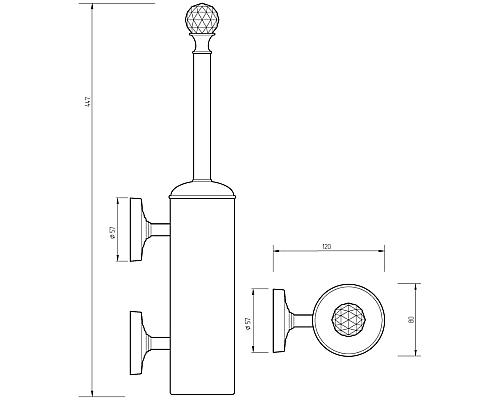 Ершик для унитаза Migliore Amerida 16580 Хром с кристаллом Swarovski