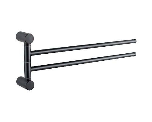 Полотенцедержатель Haiba HB8412-7 поворотный Черный матовый